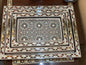 Handcrafted Wooden Mother-of-Pearl Inlay Tray Set – 3 Sizes