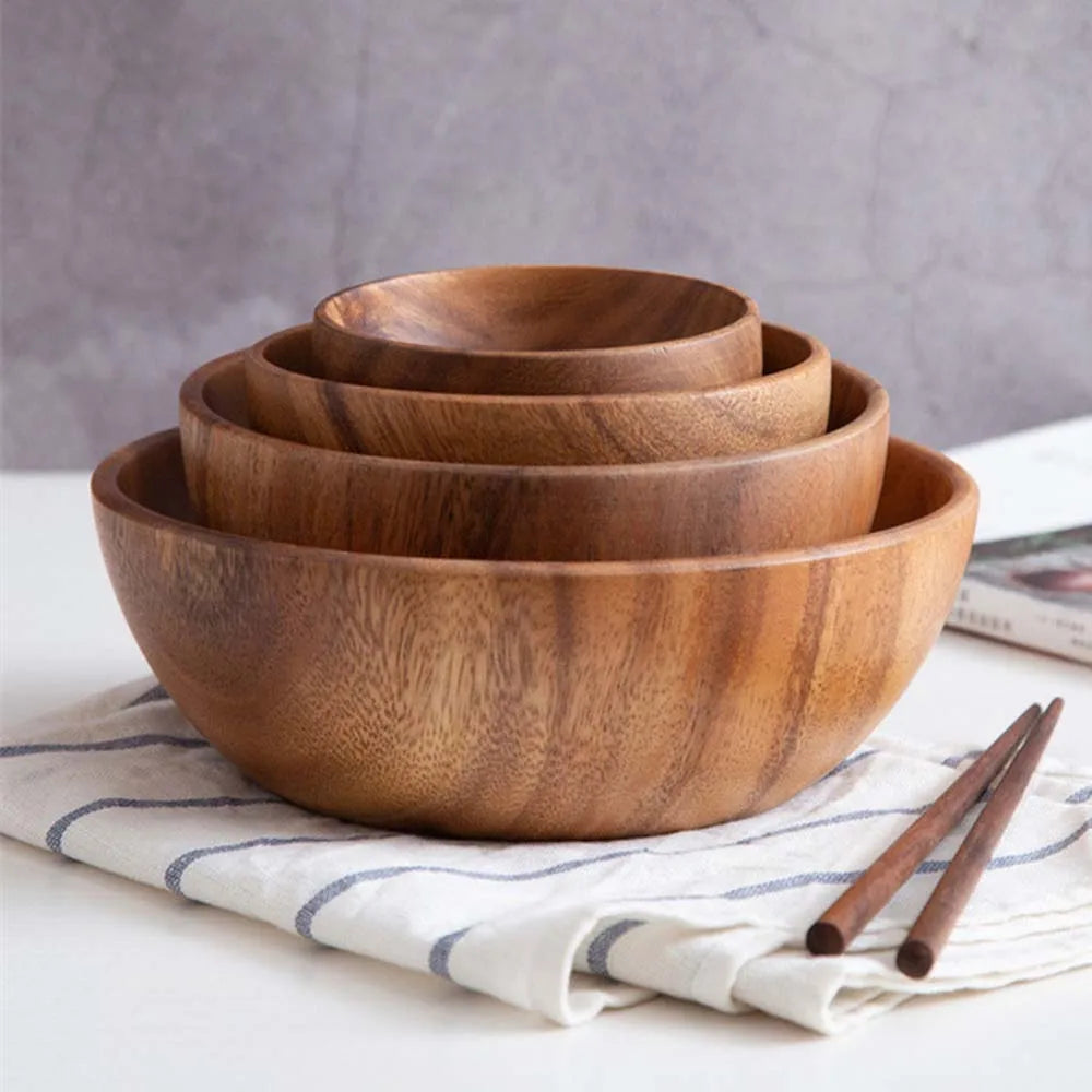 Acacia Wooden Salad Bowl