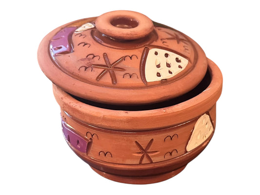 Handmade Egyptian Pottery Pot — Small Slow Cooking Tagine