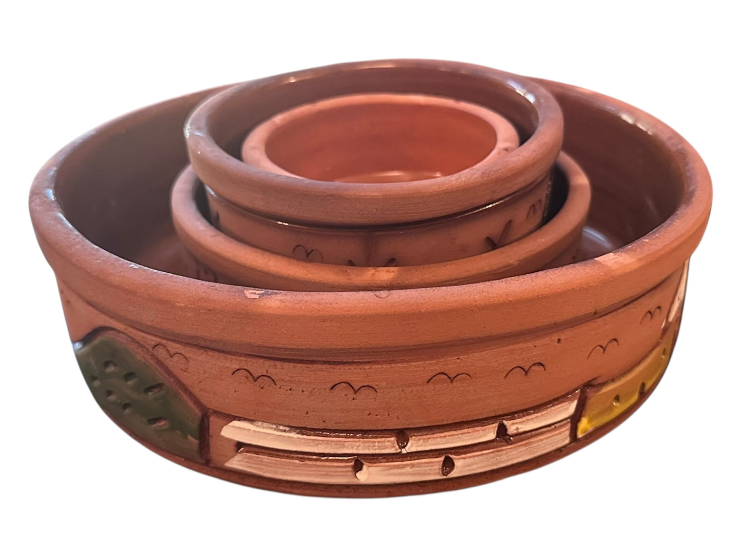 Set of 4 Hand-Painted Pottery Tagines — Assorted Sizes & Patterns