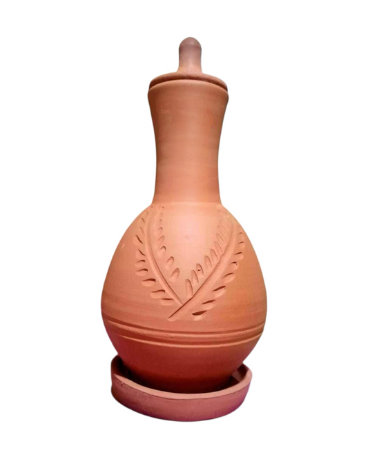 Nile Carve — Hand-Etched Pottery Water Jug