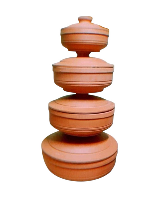 Nile Flame Quartet — Slow Cooking Pottery Tagine Set