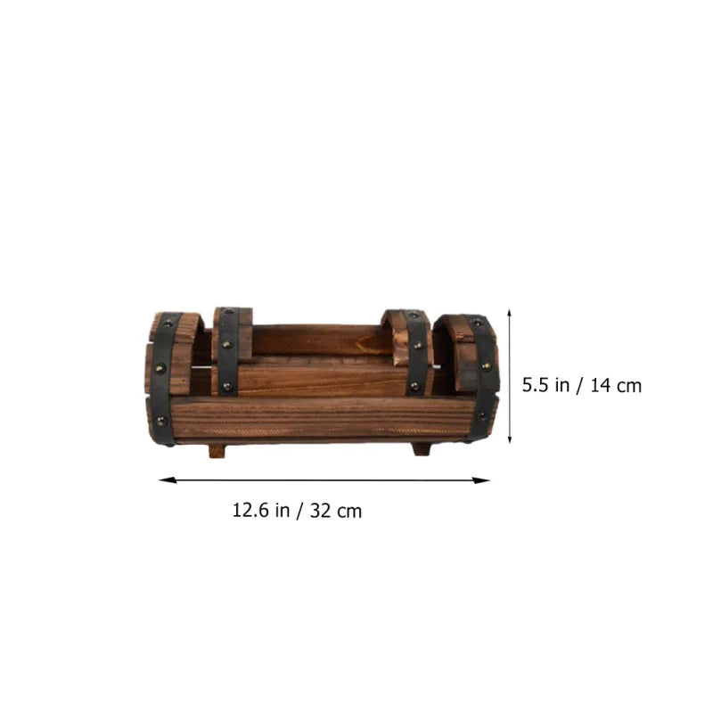 Rustic Half Barrel Planter