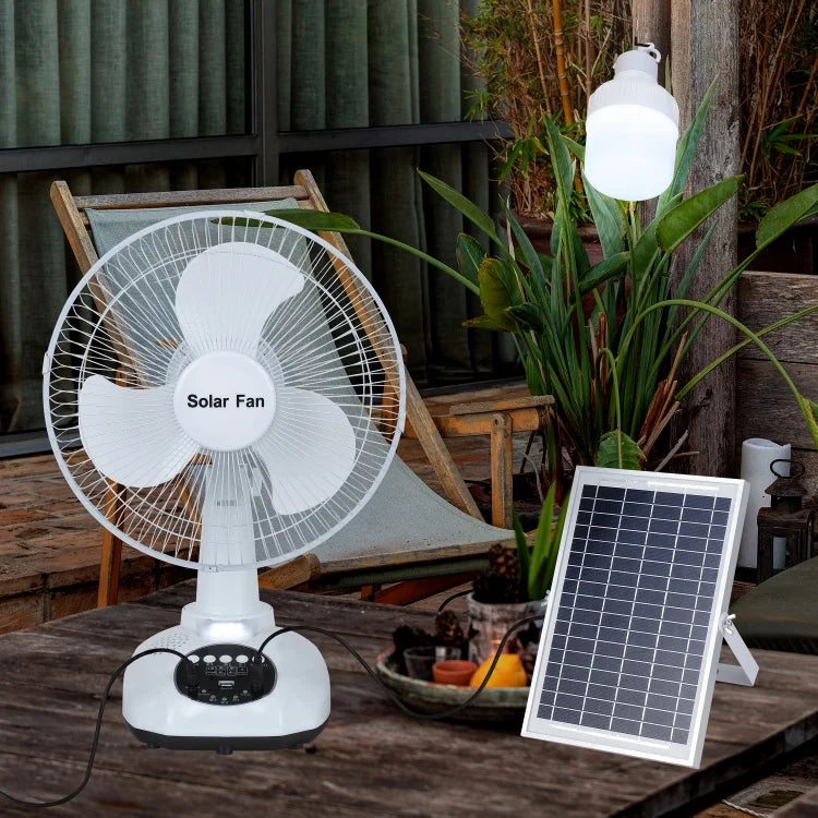 Solar Emergency Standing Fan – 16"