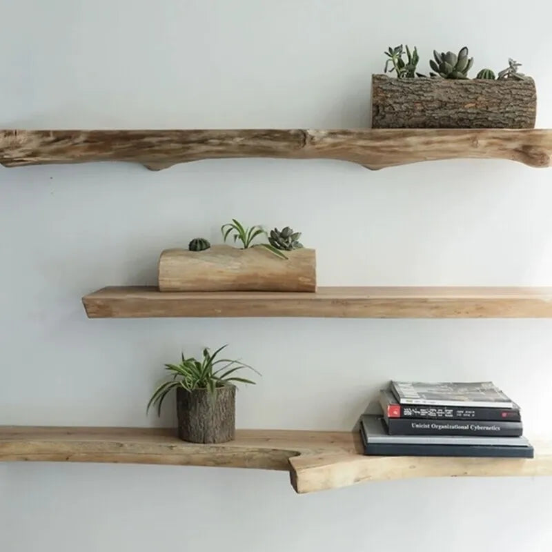 Solid Wood Wall Organizer Shelf