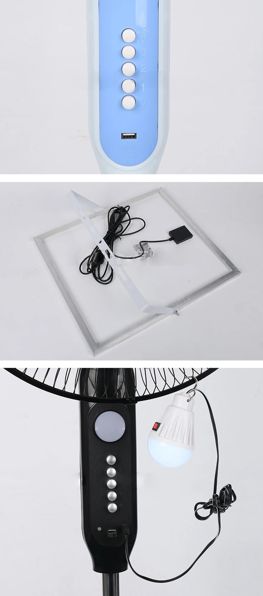 Solar Powered Floor Fan