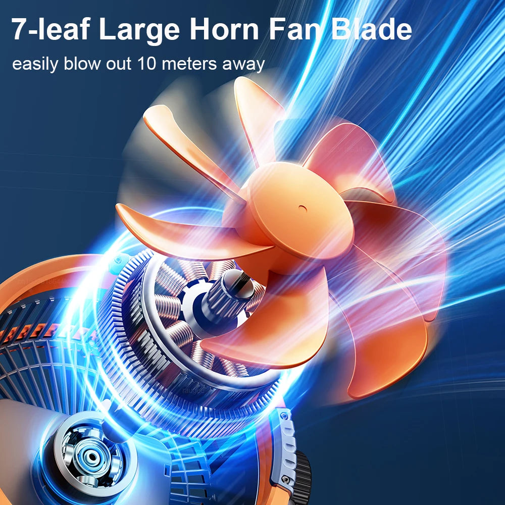 Rechargeable Camping Fan with Light