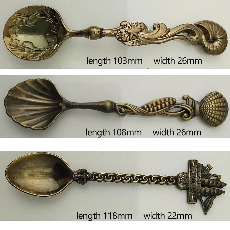 Vintage Gold Spoon & Fork Set (5PCS)