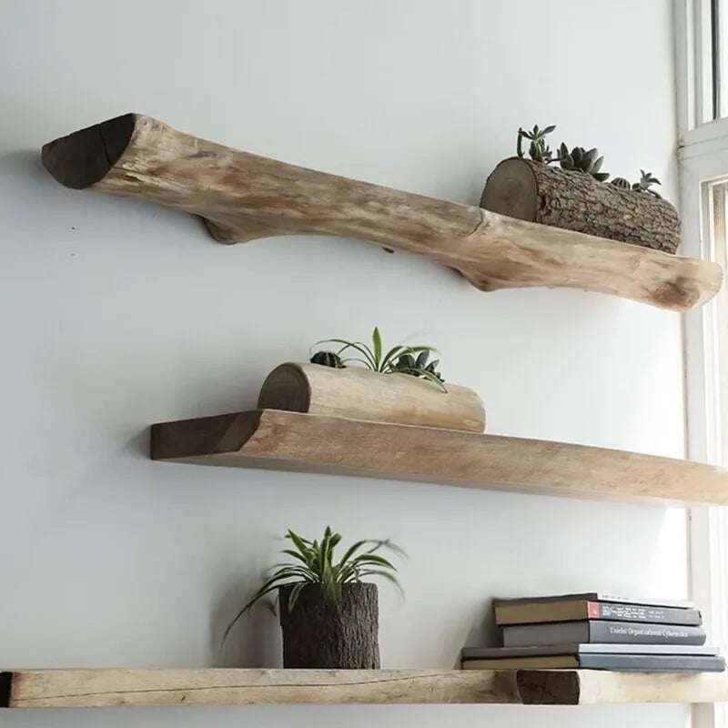 Solid Wood Wall Organizer Shelf