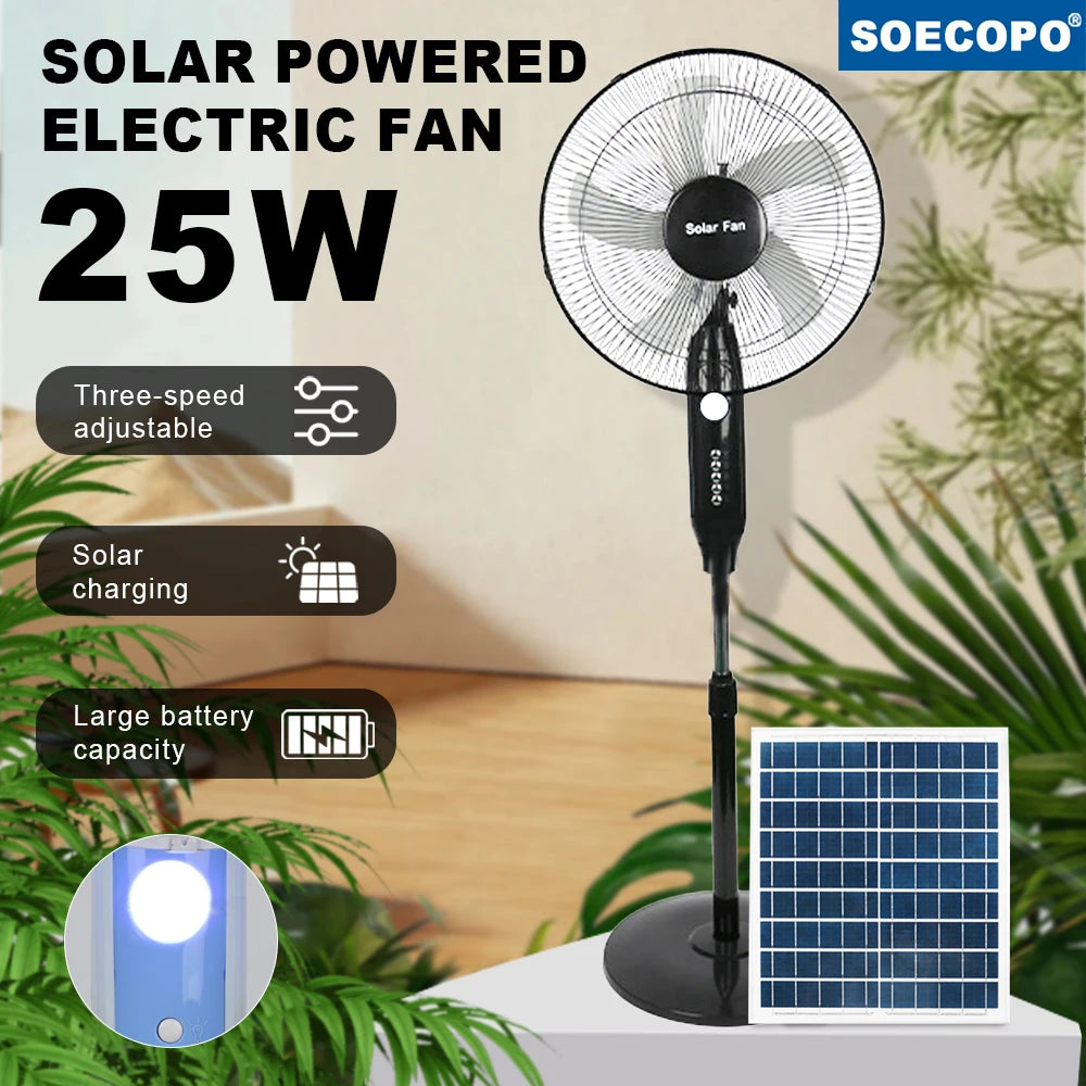 Solar Powered Floor Fan