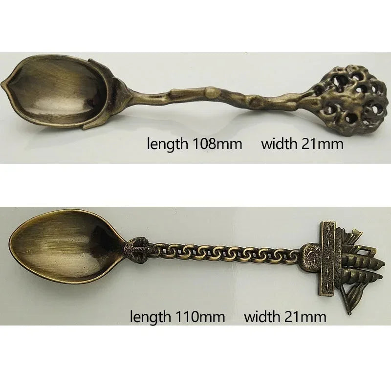 Vintage Gold Spoon & Fork Set (5PCS)