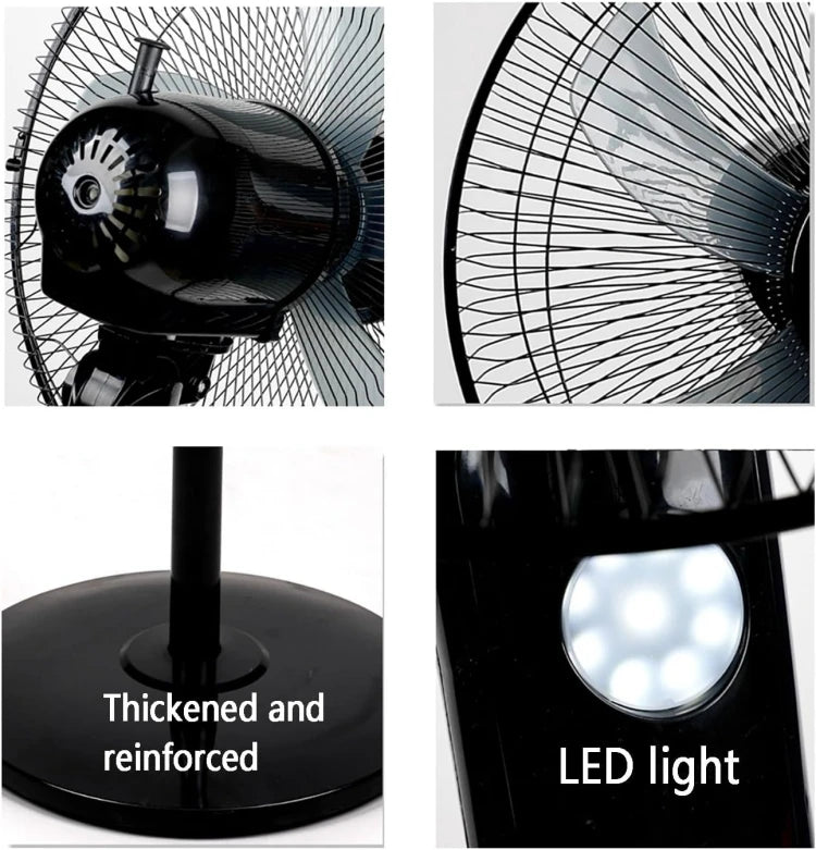 Solar Emergency Standing Fan – 16"