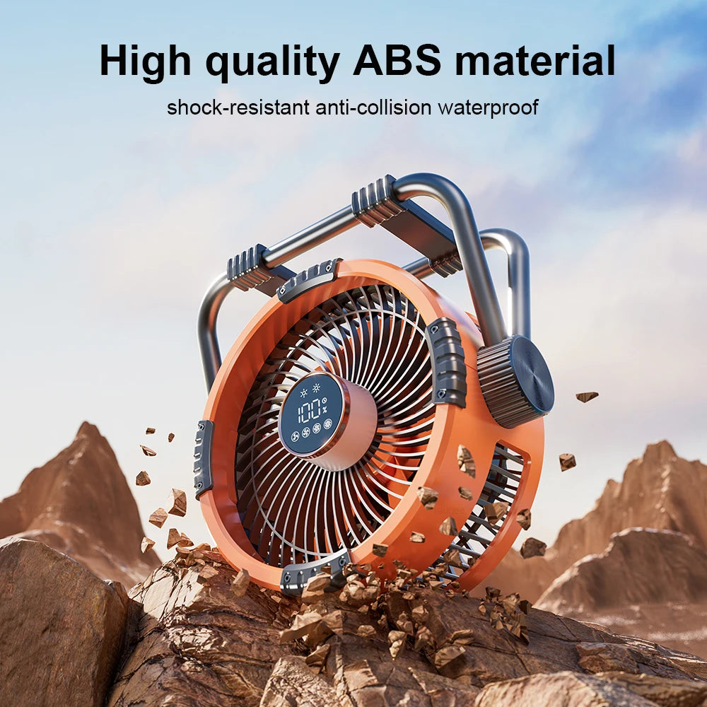 Rechargeable Camping Fan with Light
