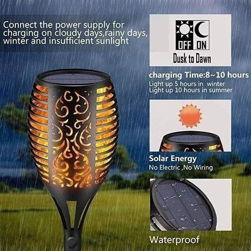 Solar Flame Torch Lights outdoor