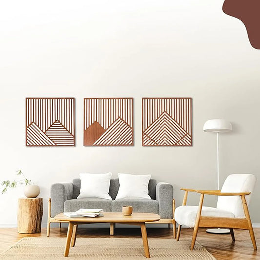Modern Wooden Wall Art Set