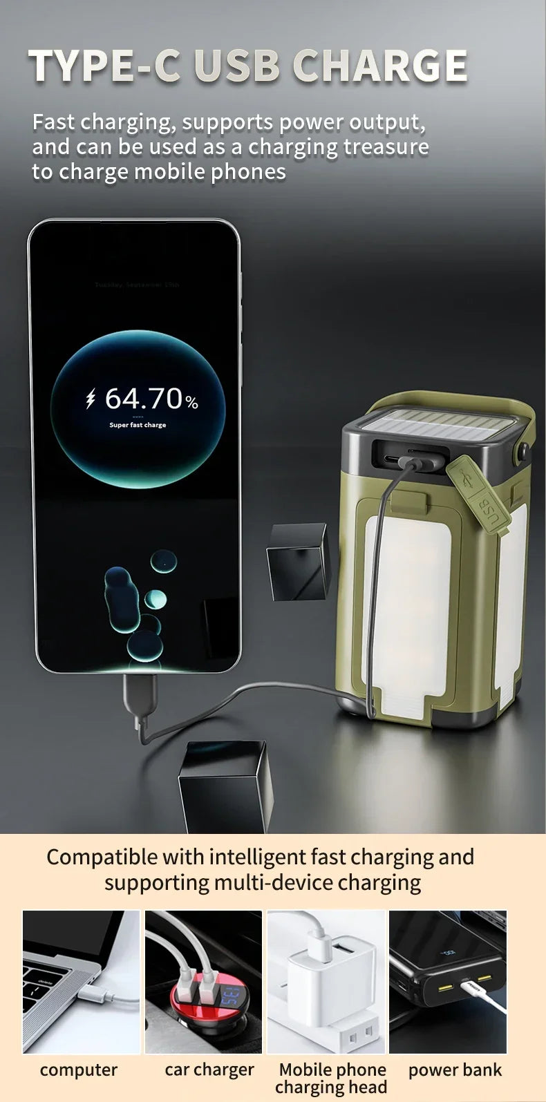 Foldable Solar Camping Lantern