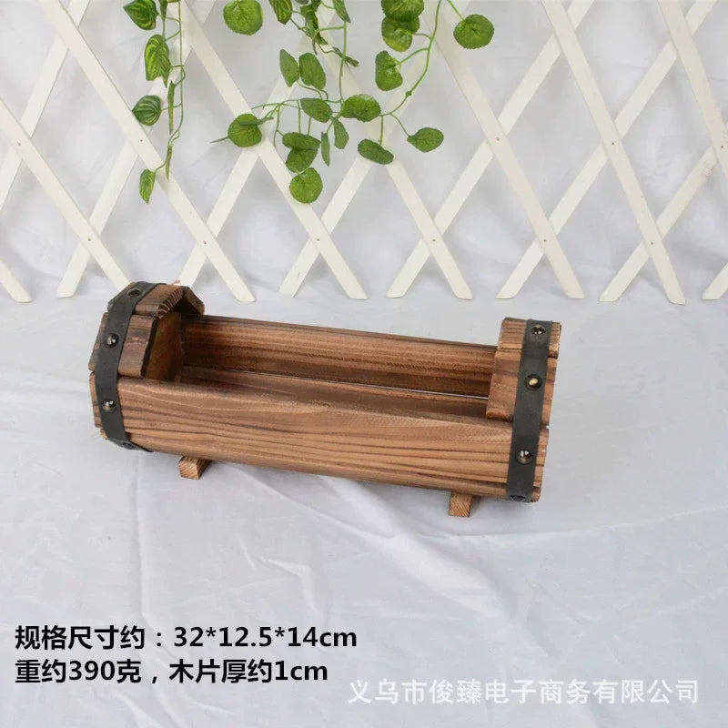 Rustic Half Barrel Planter