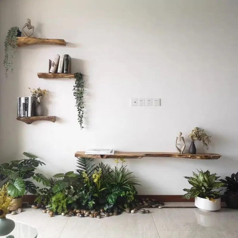 Solid Wood Wall Organizer Shelf