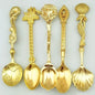 Vintage Gold Spoon & Fork Set (5PCS)