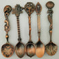 Vintage Gold Spoon & Fork Set (5PCS)