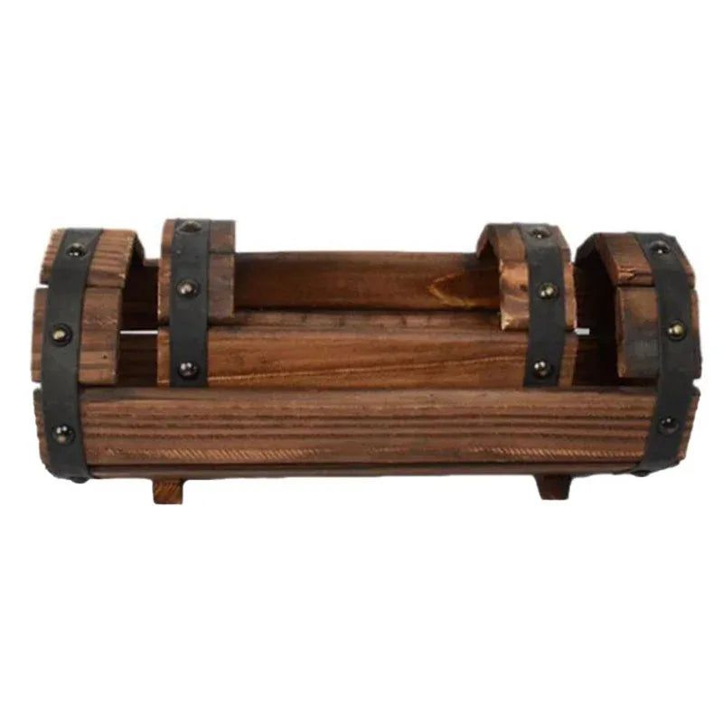Rustic Half Barrel Planter