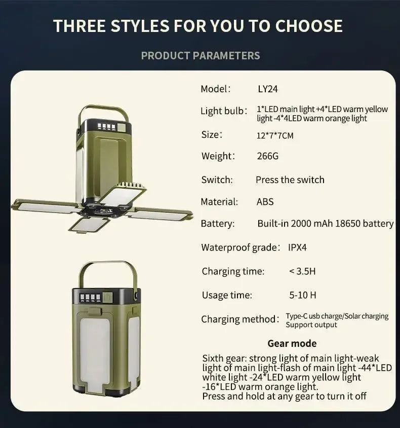 Foldable Solar Camping Lantern