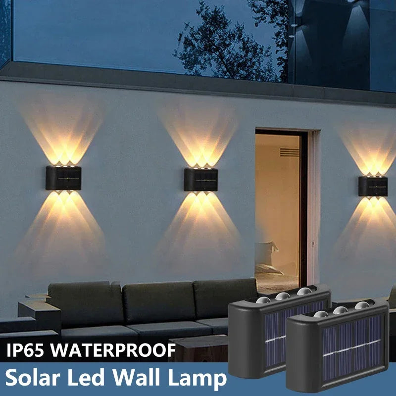 Outdoor Solar Wall Lamp 10LED Warm 6PCS — bundle component