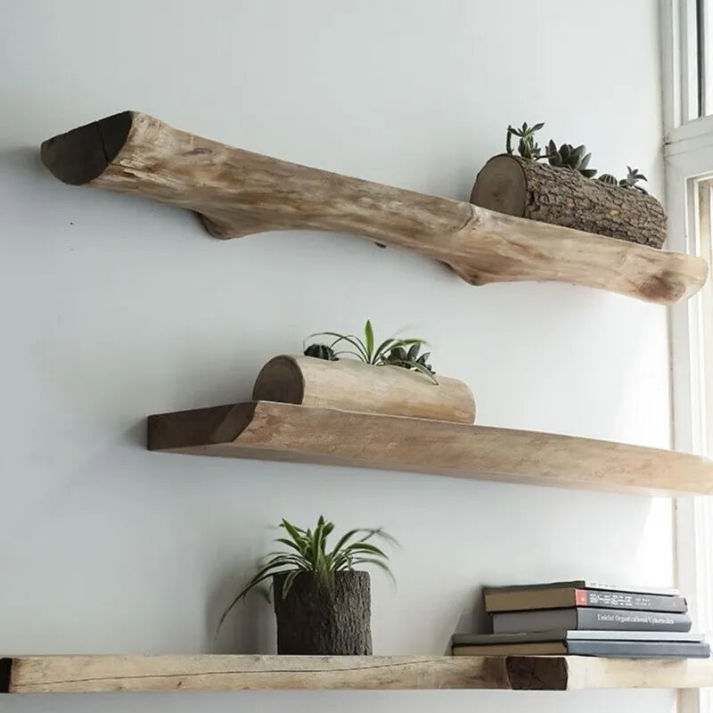 Solid Wood Wall Organizer Shelf