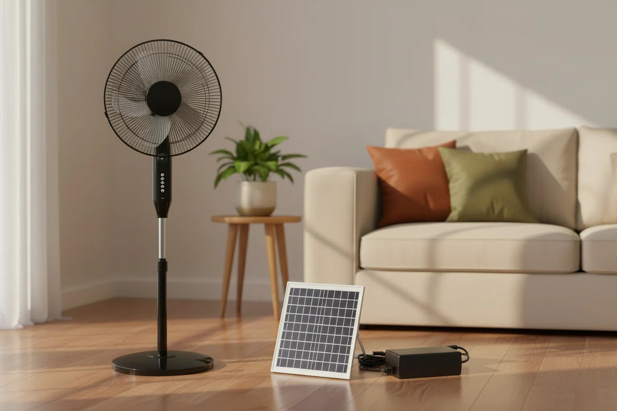 Solar Powered Floor Fan