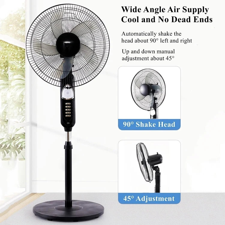 Solar Emergency Standing Fan – 16"