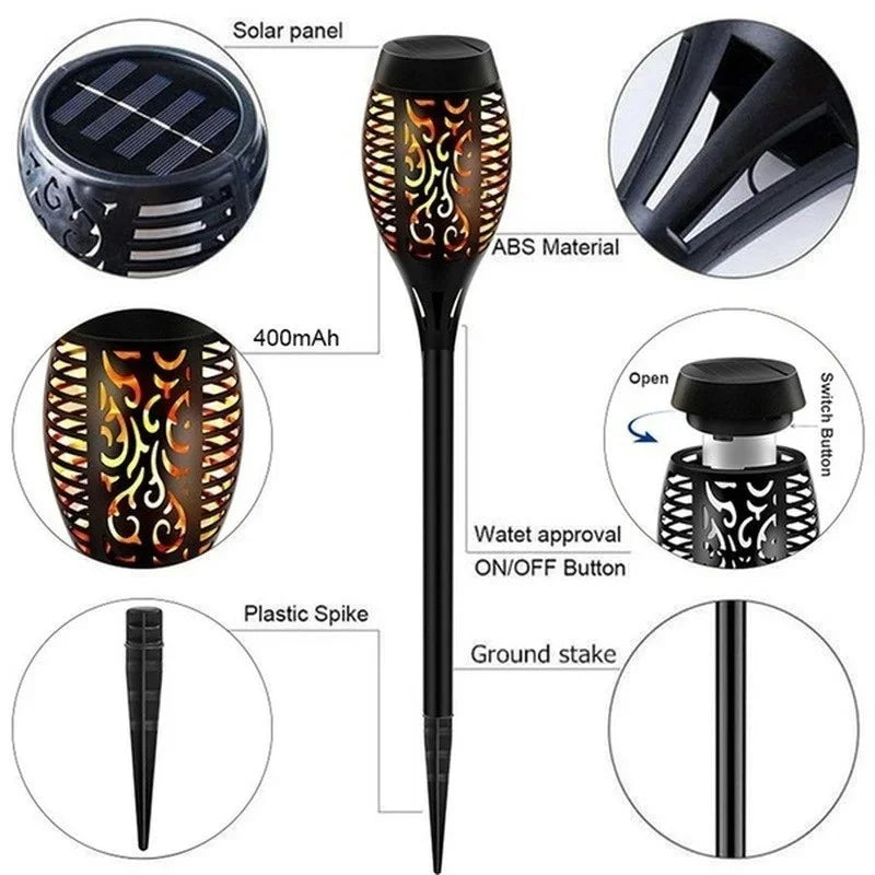Solar Flame Torch Lights