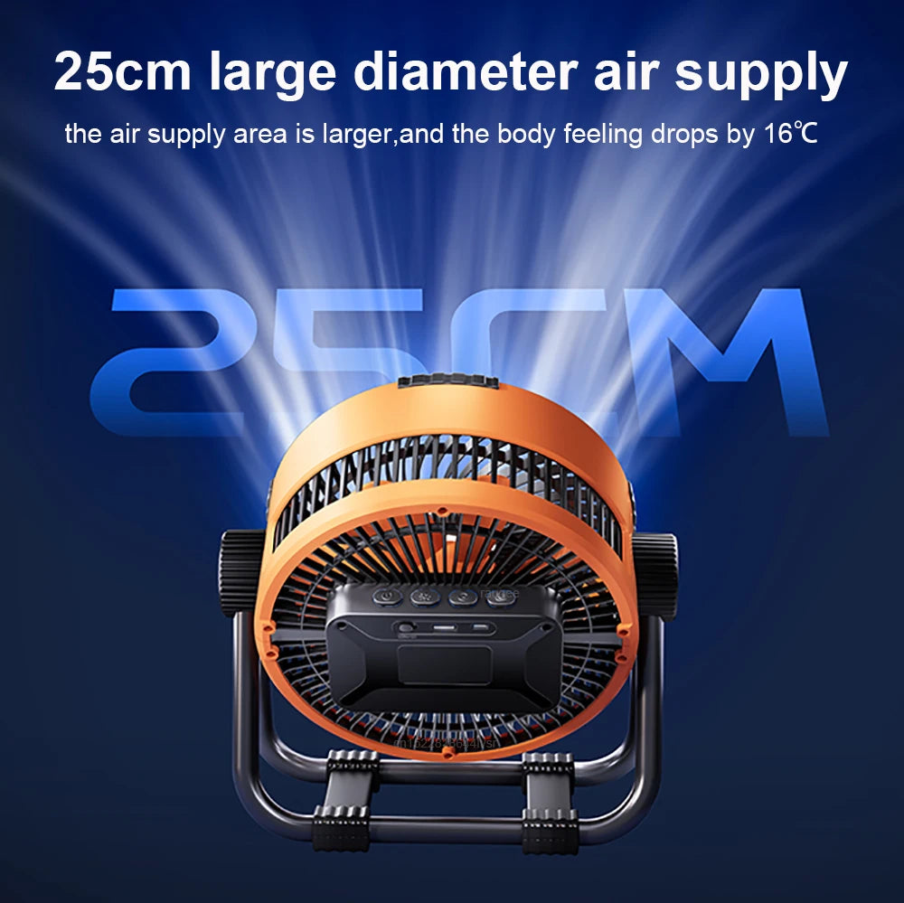 Rechargeable Camping Fan with Light