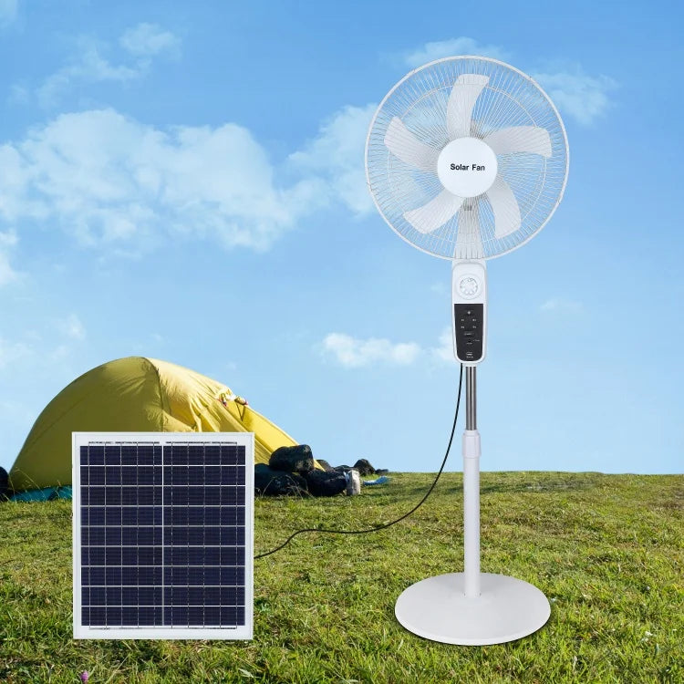 Solar Emergency Standing Fan – 16"
