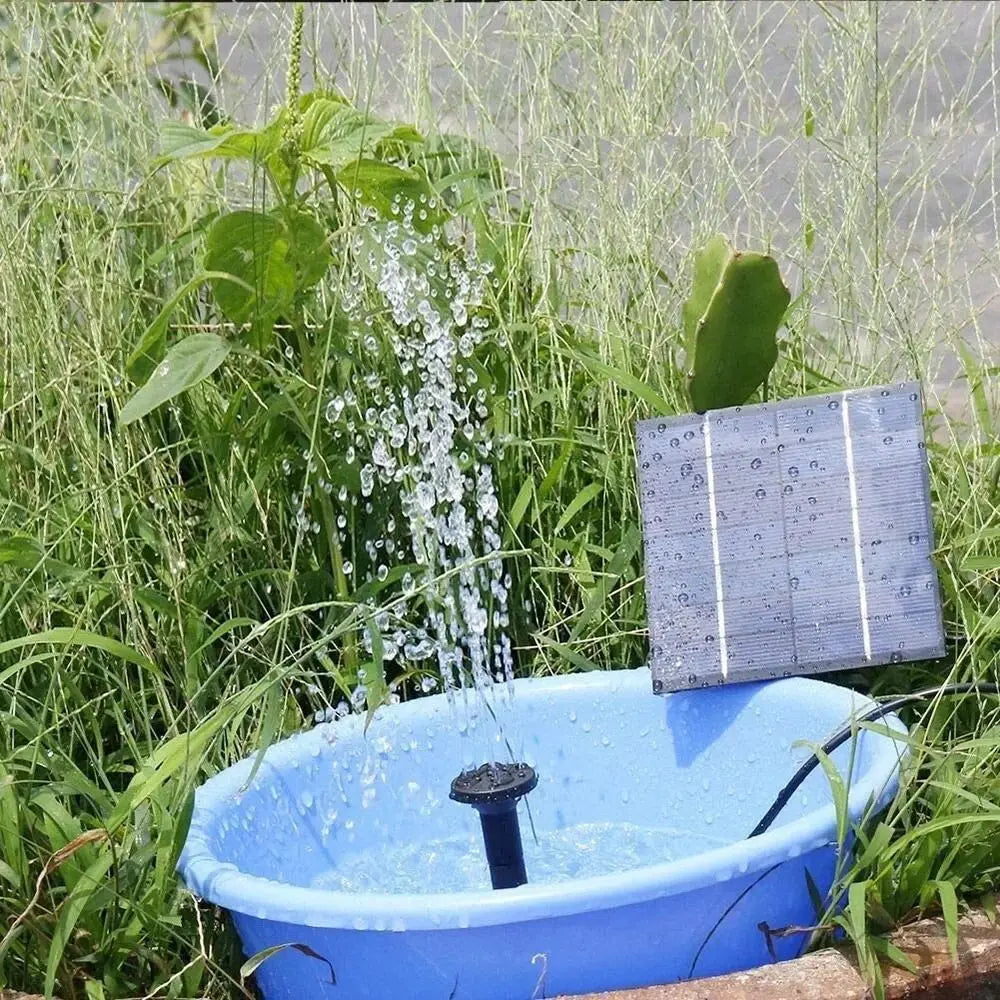 طقم نافورة حمام الطيور بالطاقة الشمسية الصغيرة