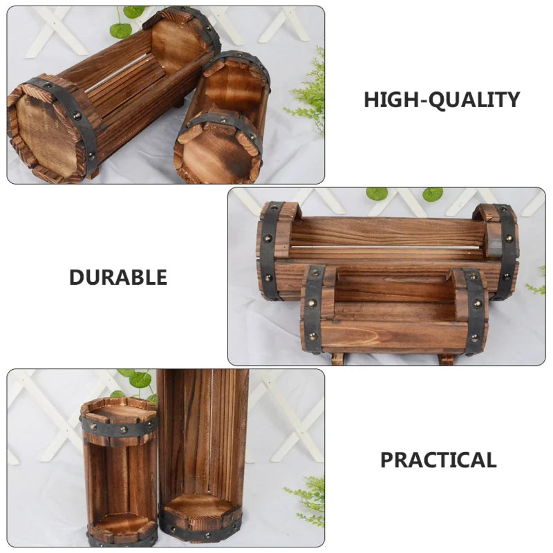 Rustic Half Barrel Planter