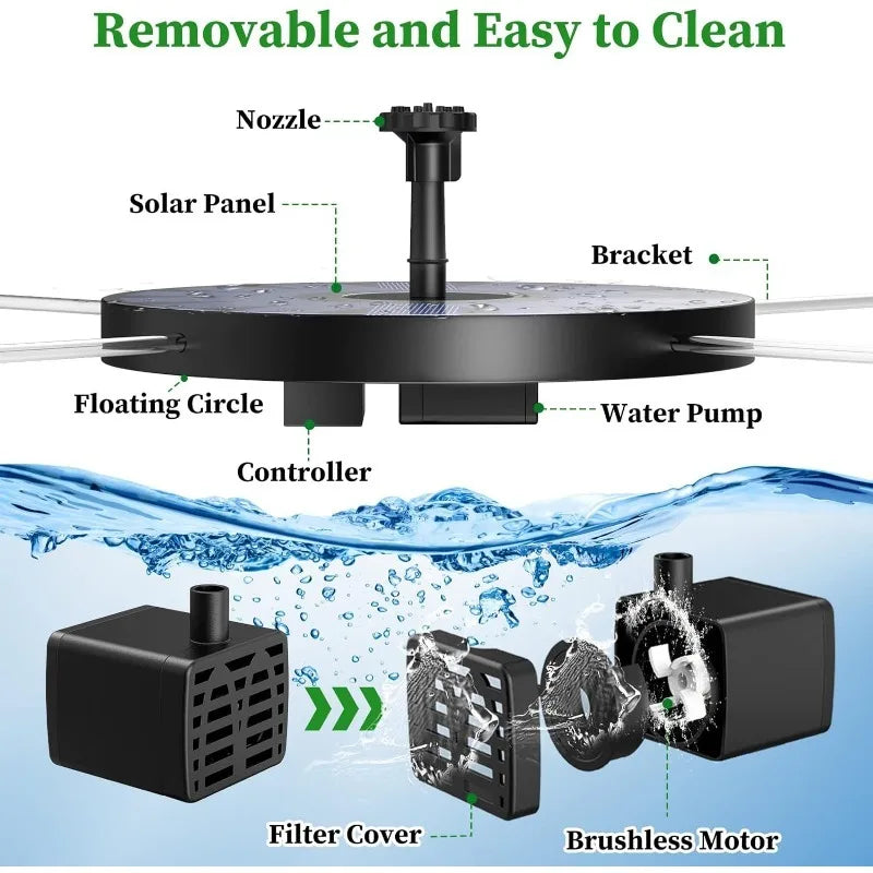 Solar garden fountain pump lifestyle